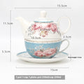 British-Style Ceramic Teapot Set | Single Tea Making Set for Home & Gifting
