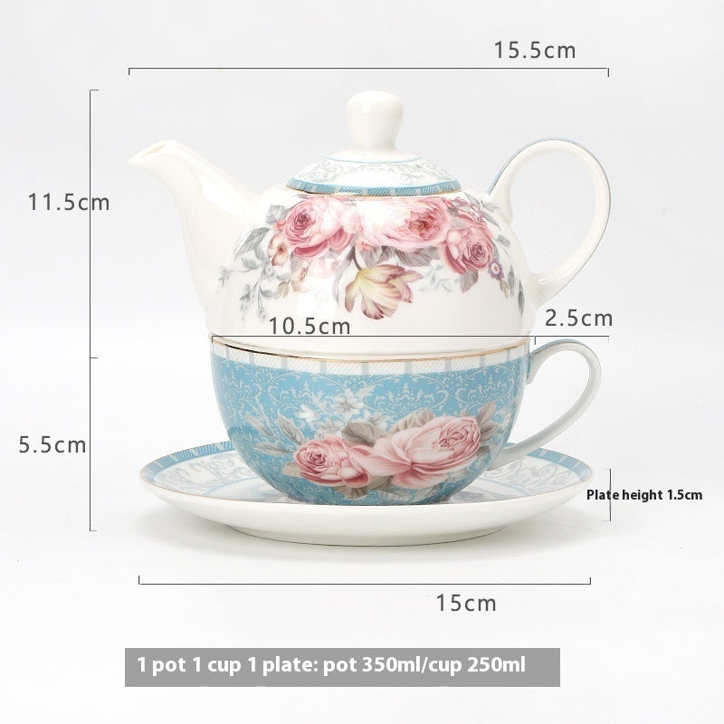 British-Style Ceramic Teapot Set | Single Tea Making Set for Home & Gifting