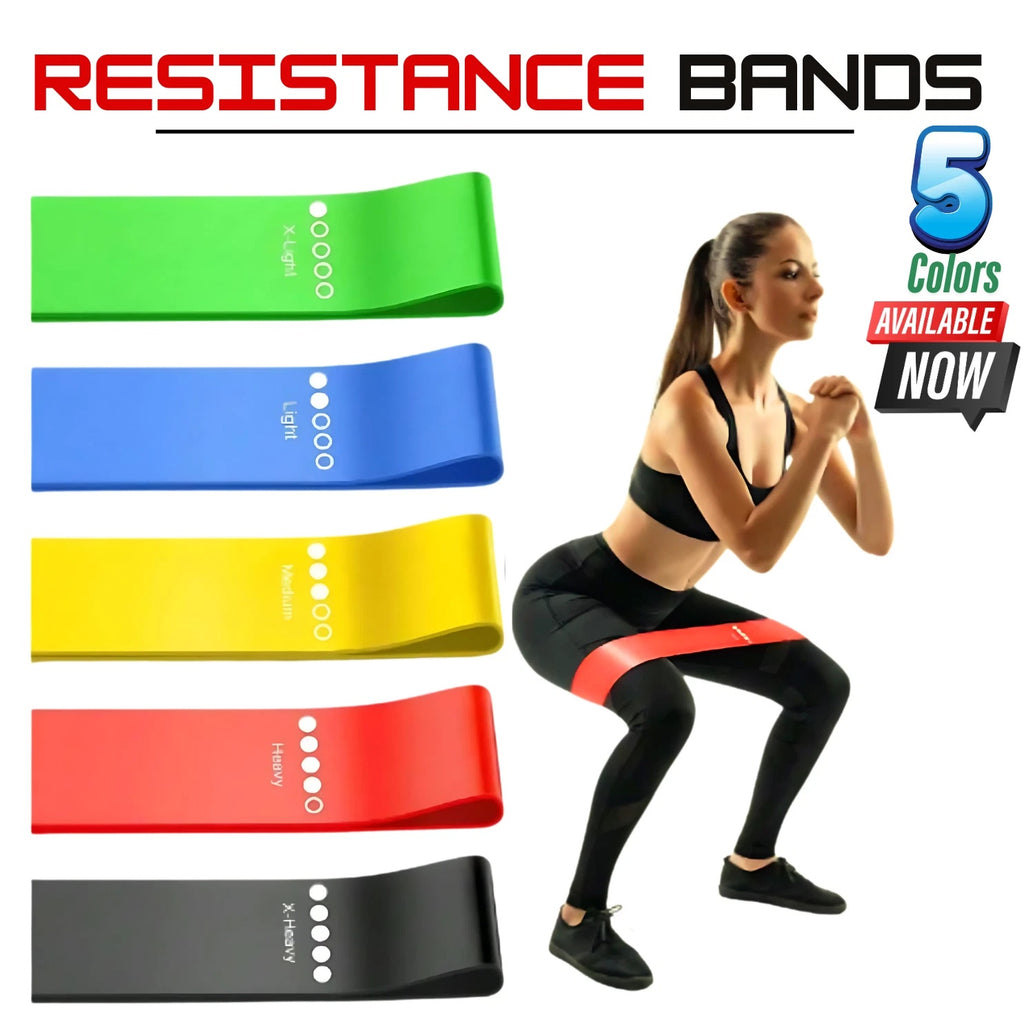 Resistance Loop Bands Set of 5 | Booty & Strength Training for Yoga, Fitness & Gym
