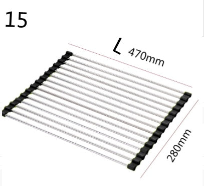 Folding Stainless Steel Kitchen Drain Rack