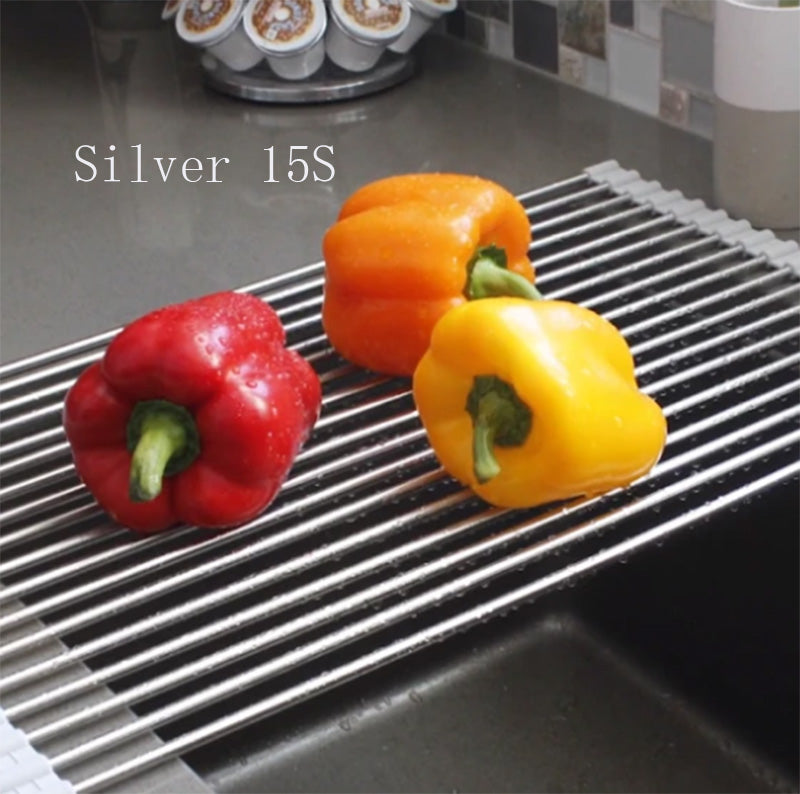 Folding Stainless Steel Kitchen Drain Rack