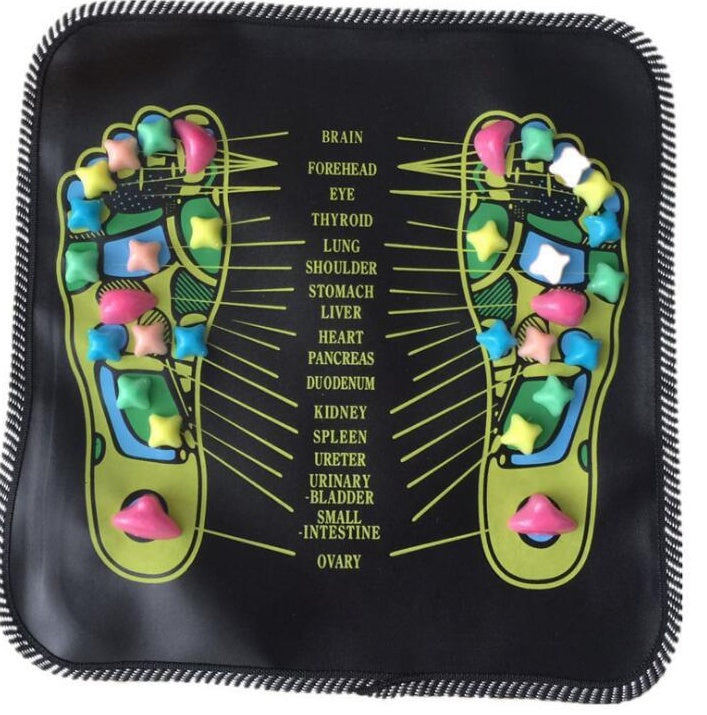 Reflexology Foot Massage Cobblestone Mat – Acupressure Walk Pad