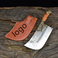 Hand-Forged Chef Cleaver Knife | Dual-Use Bone Chopping & Kitchen Knife