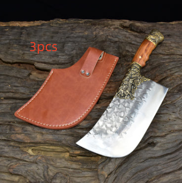 Hand-Forged Chef Cleaver Knife | Dual-Use Bone Chopping & Kitchen Knife