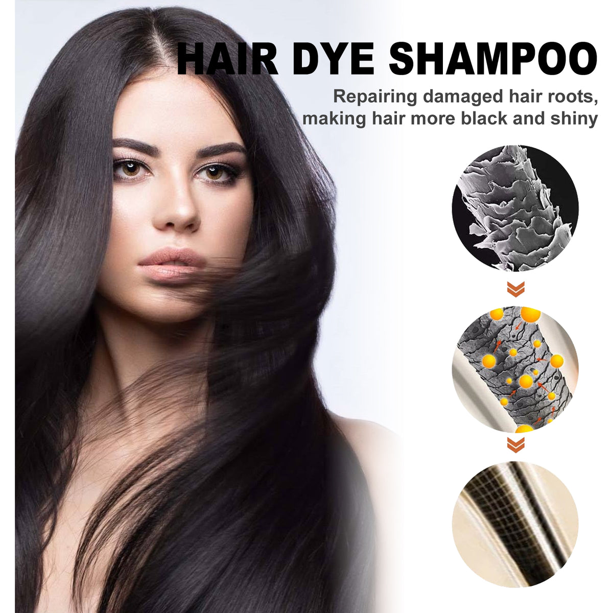 EELHOE Black Hair Shampoo Polygonum Multiflorum Essence Moisturizin...