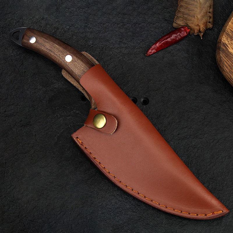 Hand-Forged Boning Knife Set | High-Carbon Steel Kitchen Knife with Leather Case