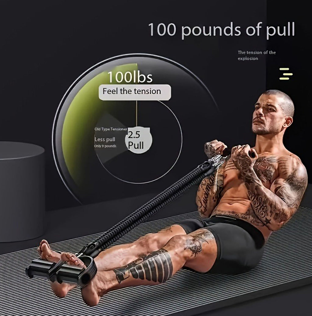 Adjustable Resistance Bands with Foot Pedals & Handles | Full Body Trainer