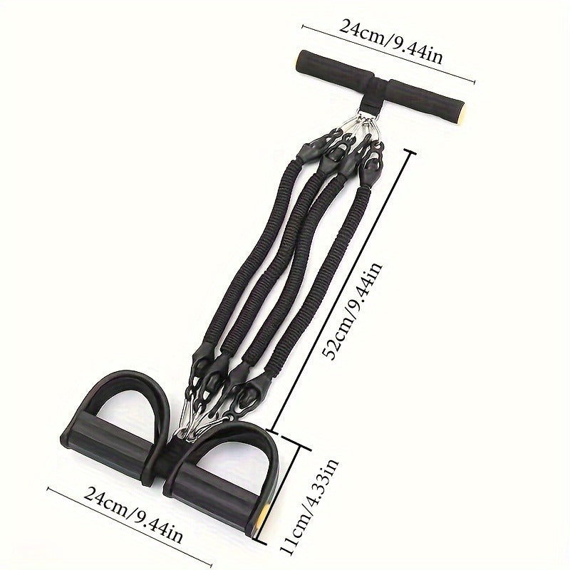 Adjustable Resistance Bands with Foot Pedals & Handles | Full Body Trainer