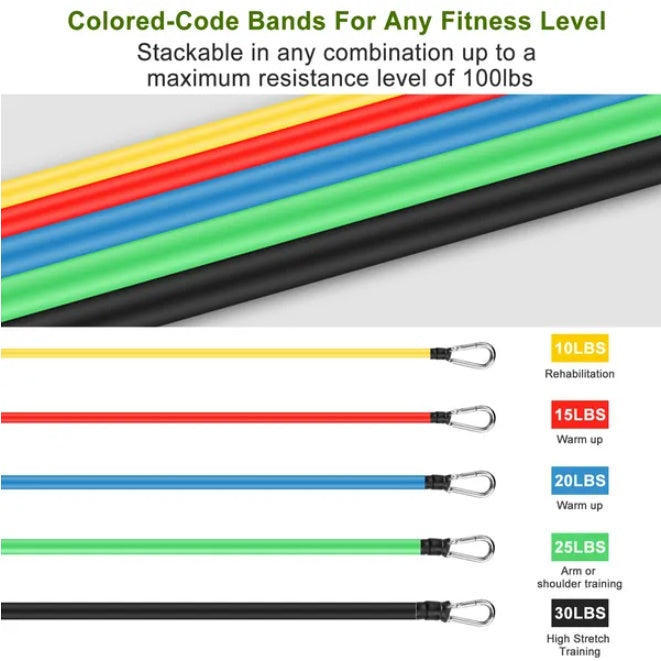 Resistance Bands Set | Multi-Level Strength Training for Home & Gym