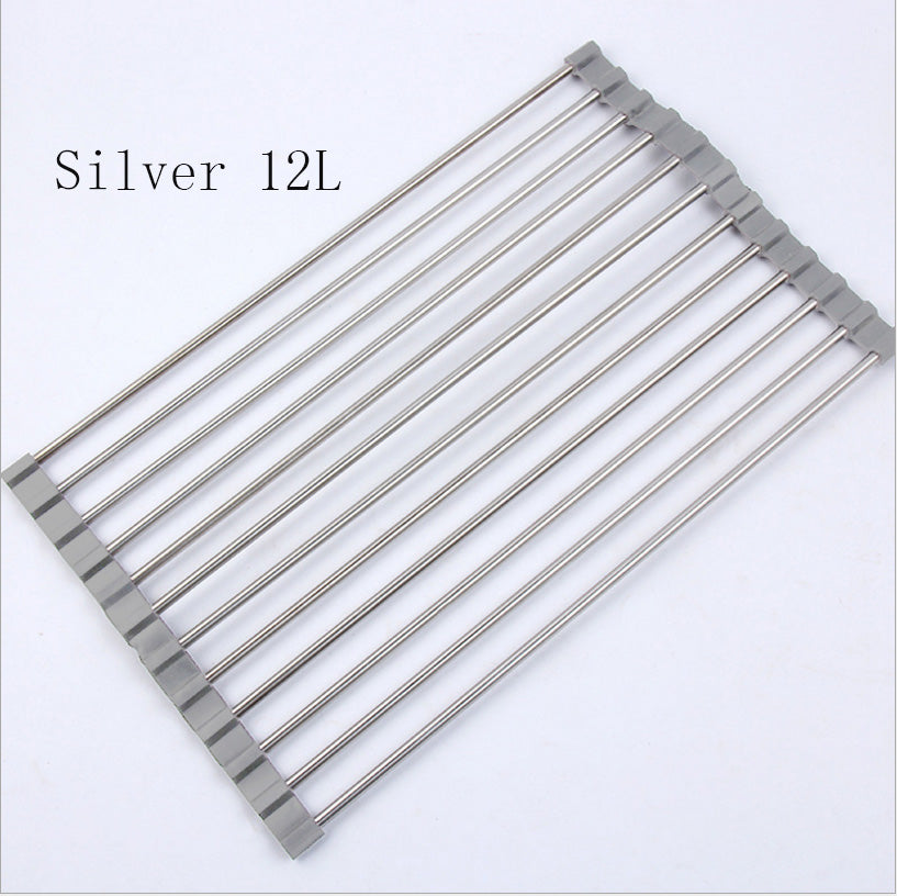 Folding Stainless Steel Kitchen Drain Rack