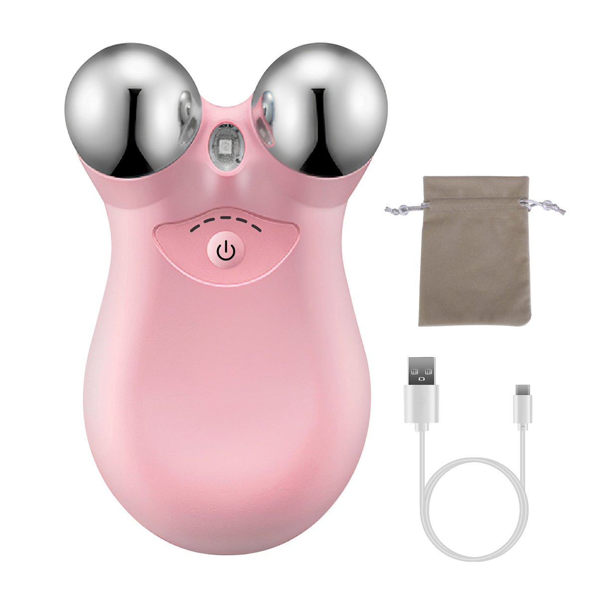 Rechargeable Micro-Current Face & Neck Roller Massager | 5-Gear Skin Tightening & Lifting Device