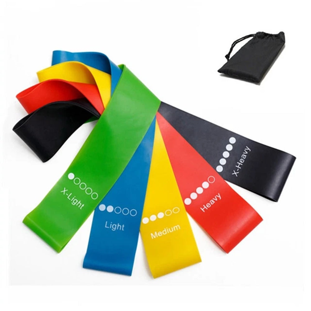 Resistance Loop Bands Set of 5 | Booty & Strength Training for Yoga, Fitness & Gym