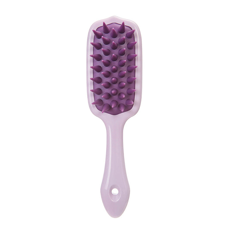 Long Handle Silicone Head Relaxation Massage Comb