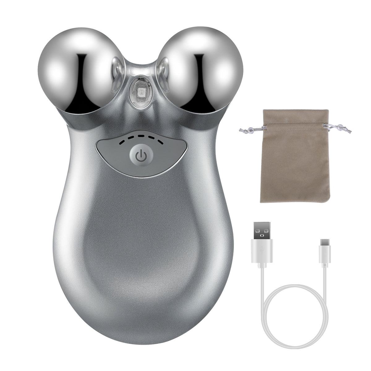 Rechargeable Micro-Current Face & Neck Roller Massager | 5-Gear Skin Tightening & Lifting Device