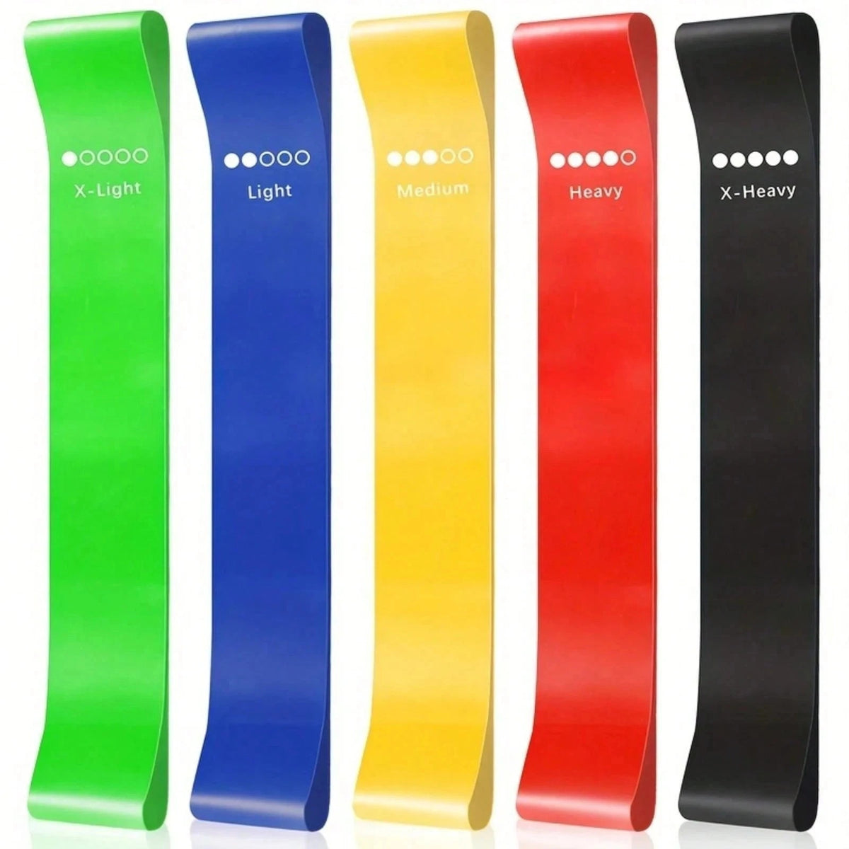 Resistance Loop Bands Set of 5 | Booty & Strength Training for Yoga, Fitness & Gym