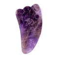 Amethyst Roller & Heart-Shaped Gua Sha Massager Set | Crystal Face Massage Tools