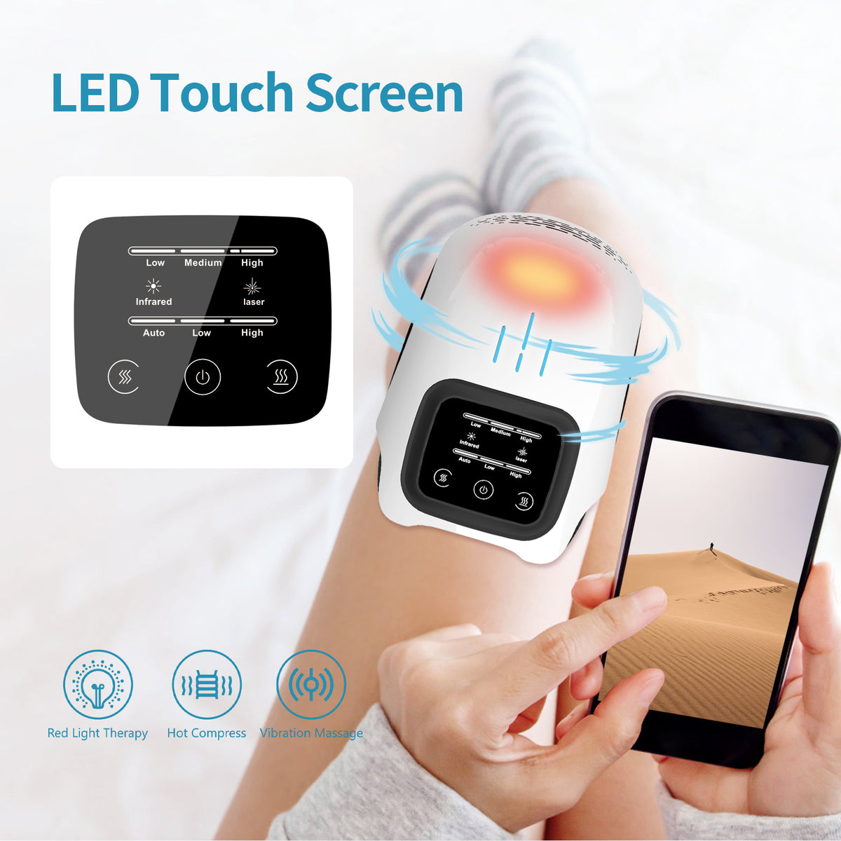 Intelligent Home Use Electric Kneading Heating Knee Mas...