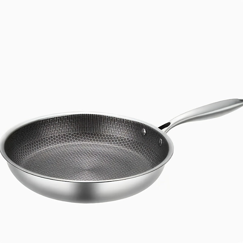 Honeycomb Non-Stick Frying Pan | Stainless Steel Skillet for Steak, Fish & Eggs
