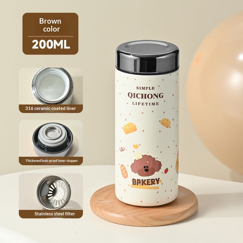 Portable Mini Ceramic-Inside Insulated Cup | Custom Logo Branding Available