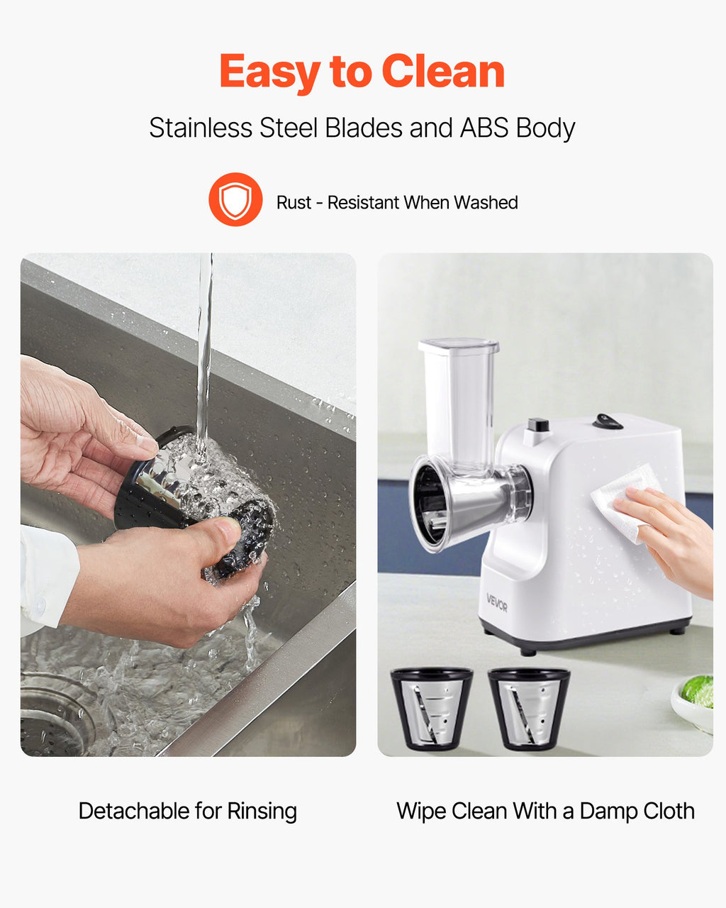 200W Electric Cheese Grater & Salad Maker | 5-Attachment Vegetable Slicer Shredder