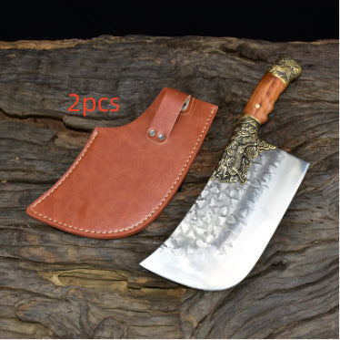 Hand-Forged Chef Cleaver Knife | Dual-Use Bone Chopping & Kitchen Knife
