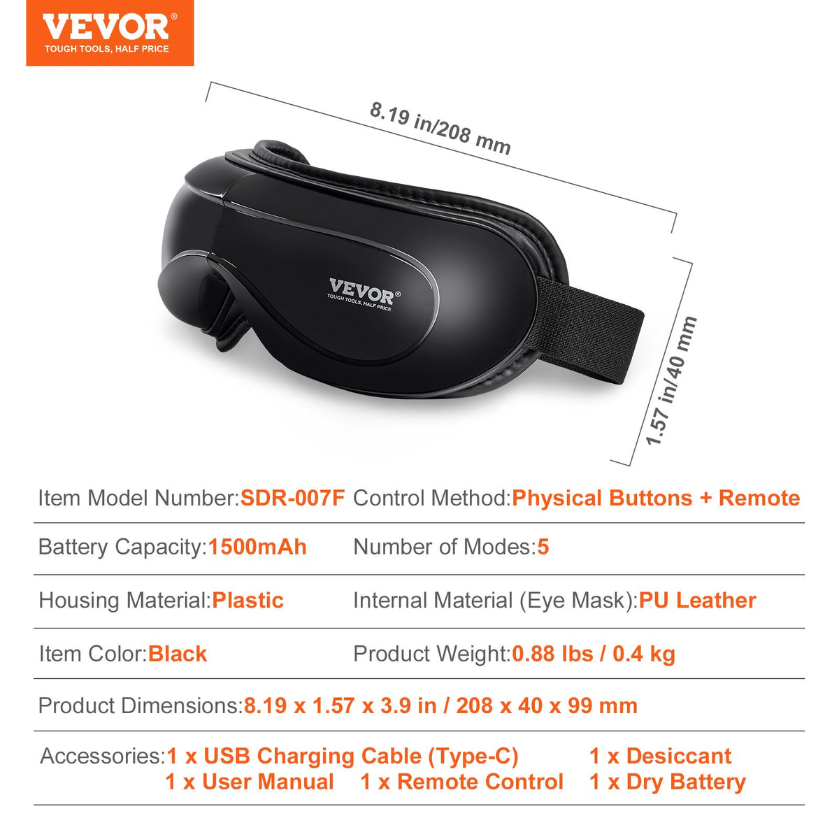 Eye Massager with Heat & Bluetooth | 5-Mode Eye Care Device for Stress & Fatigue Relief