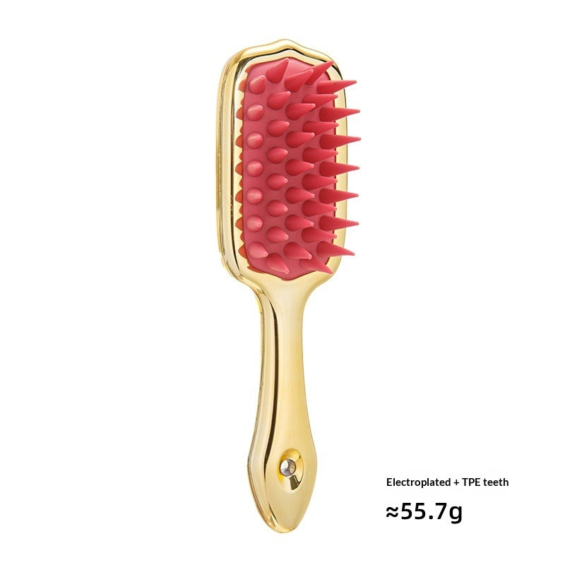 Long Handle Silicone Head Relaxation Massage Comb