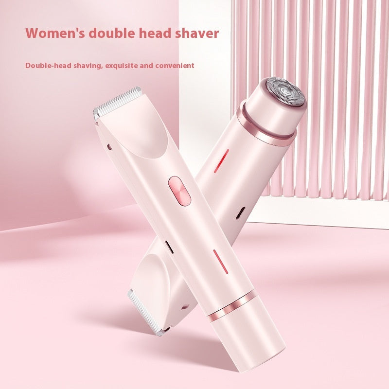 2 In 1 Hair Remover Women's Double Head Shaver Private Pubic T...
