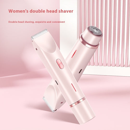 2 In 1 Hair Remover Women's Double Head Shaver Private Pubic T...