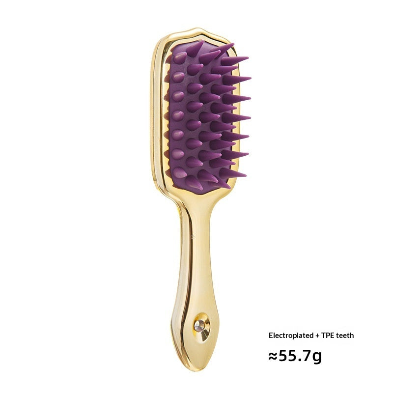 Long Handle Silicone Head Relaxation Massage Comb