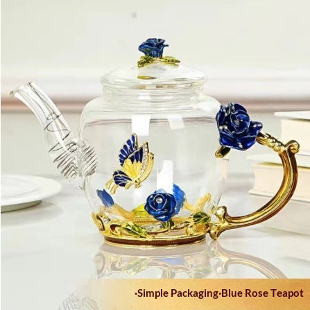 Enamel & Glass Teacup Set | Elegant Tea Cups for Home & Office