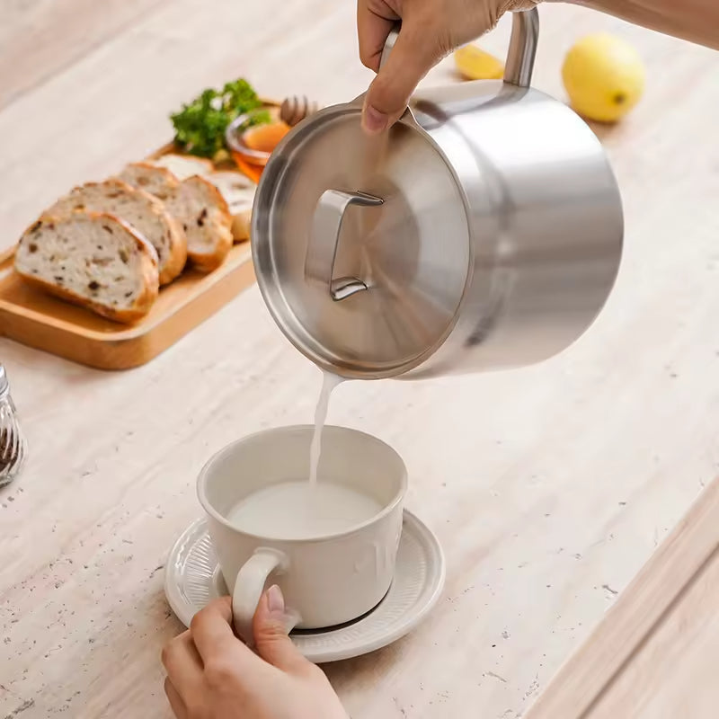 2L Stainless Steel Oil Filter Pot with Fine Mesh Strainer - Reusabl...